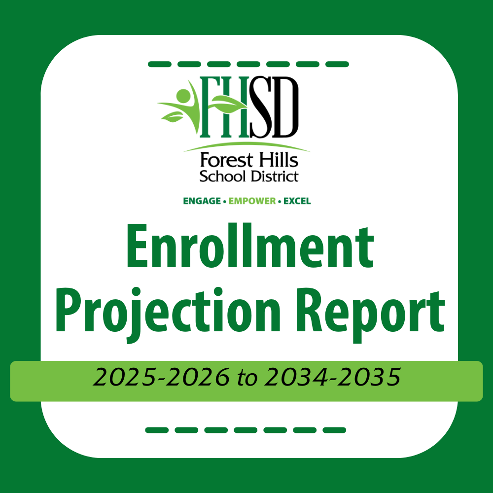 graphic that reads "enrollment projection report, 2025-2026 to 2034-2035"